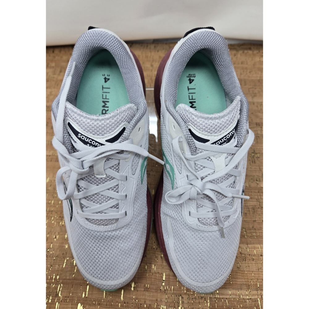 Saucony Shoes Womens 10 Axon 3 White Red Athletic Running Walking Sneakers - Picture 8 of 12